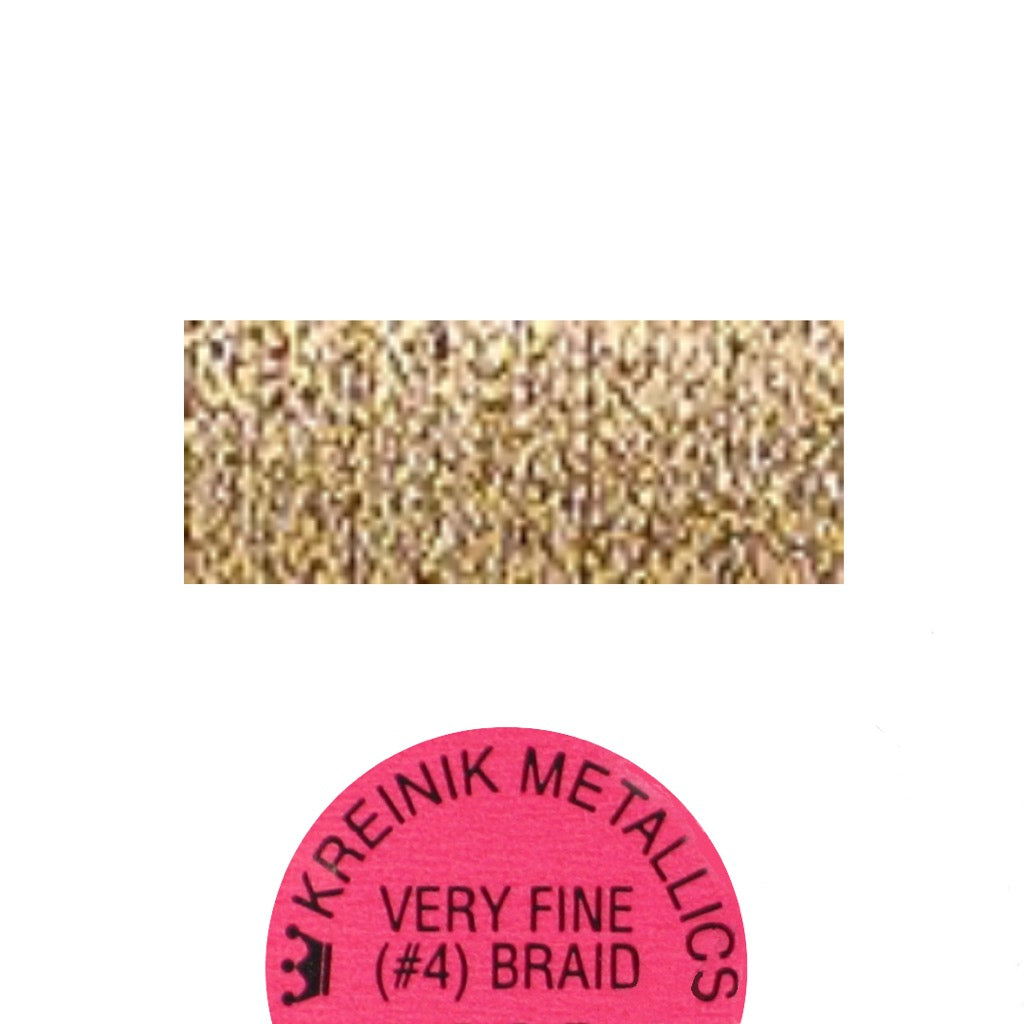 Kreinik Metallic #4 Braid   221 Antique Gold