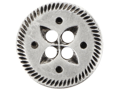 Button 158975AB 19mm Silver