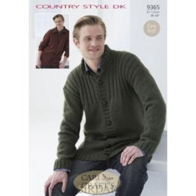 Sirdar 9365 Country Style Cardigan  Men's style