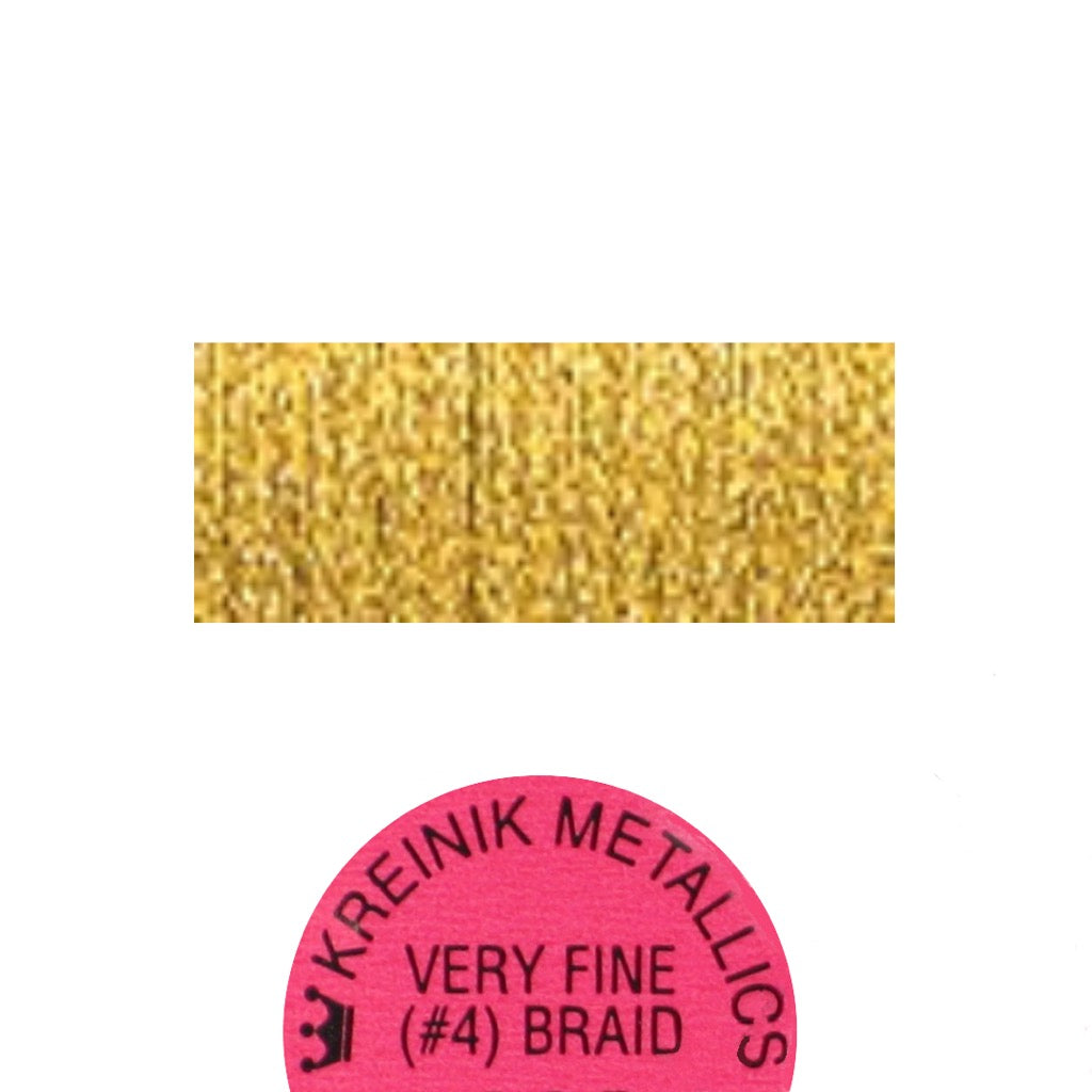 Kreinik Metallic #4 Braid 321J Dark Japan Gold