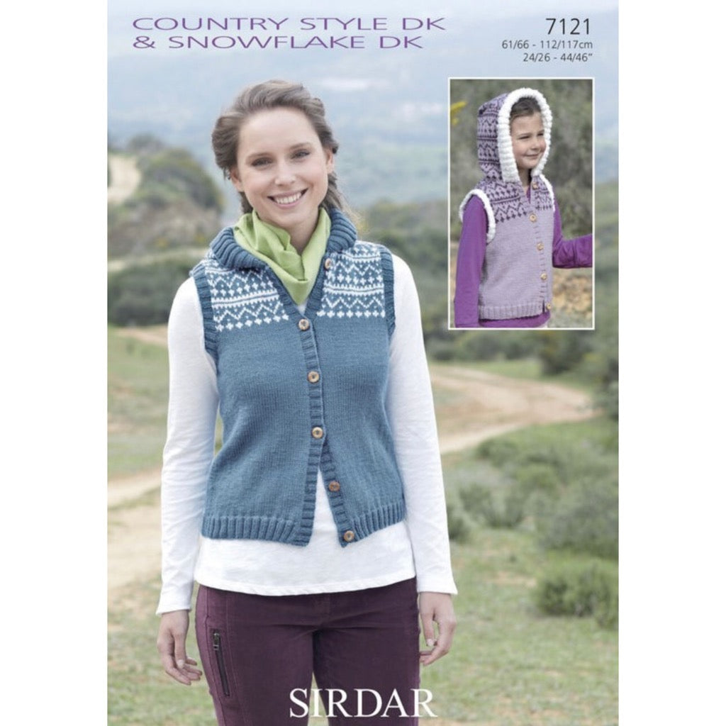 Sirdar 7121 Country Style and Snowflake DK vest