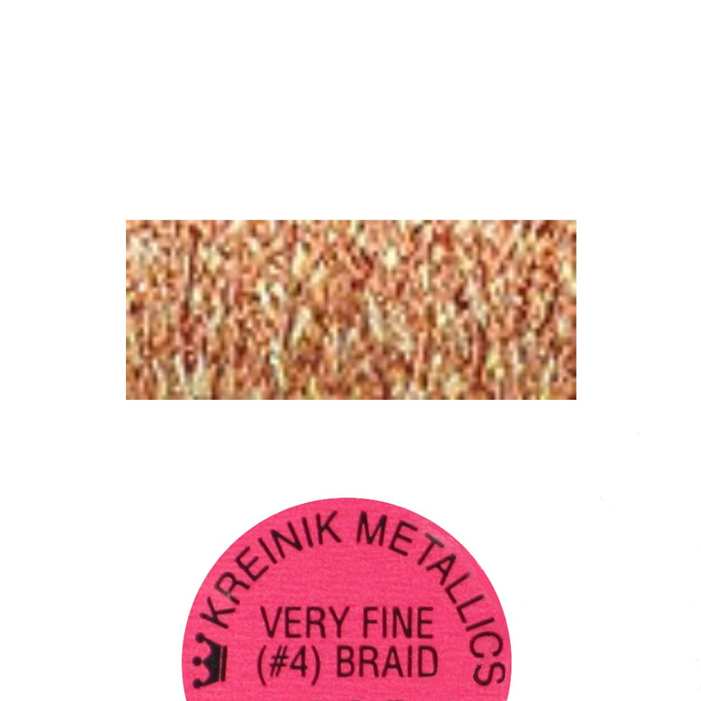 Kreinik Metallic #4 Braid   127 Yellow Orange