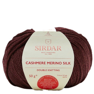 Cashmere Merino Silk DK 412 Vine Burgundy