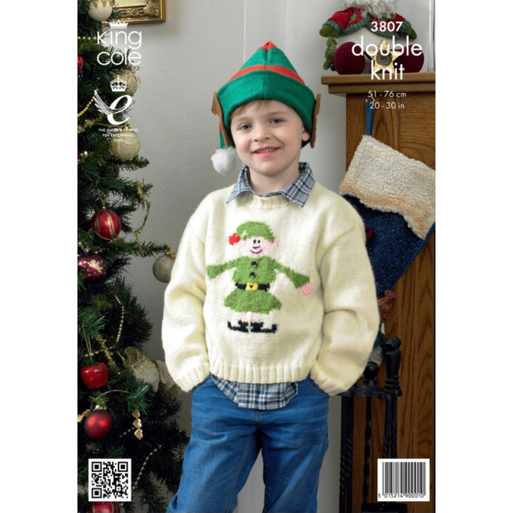 King Cole 3807 DK Sweater Fairy and Elf Images