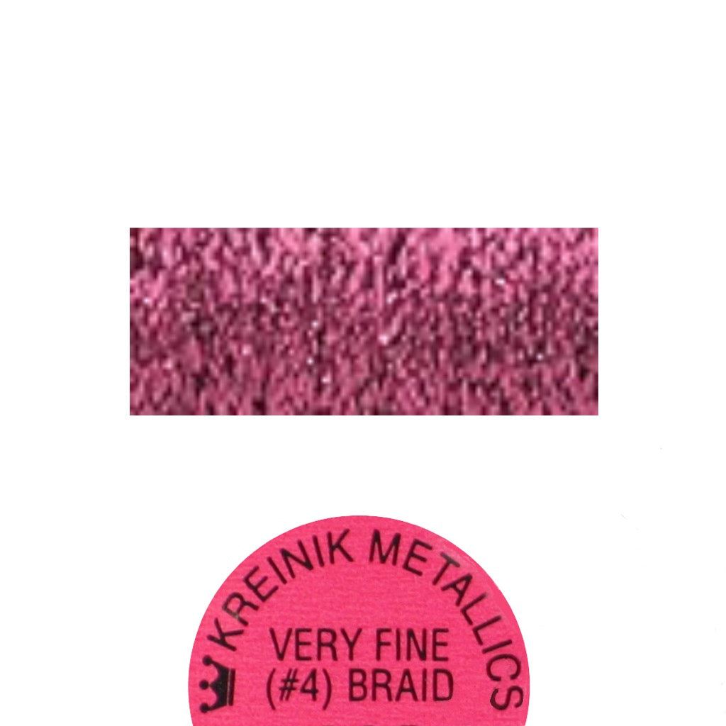 Kreinik Metallic #4 Braid   024HL Fuchsia High Lustre