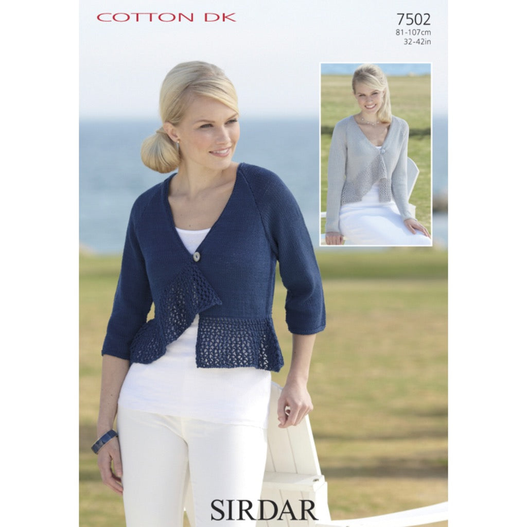 Sirdar 7502 Cotton DK Cardigans