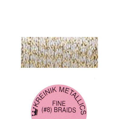 Kreinik Metallic #8 Braid  210 Gold Dust