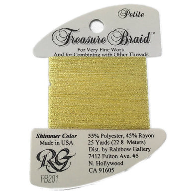 Petit Treasure Braid 201 Yellow Shimmer