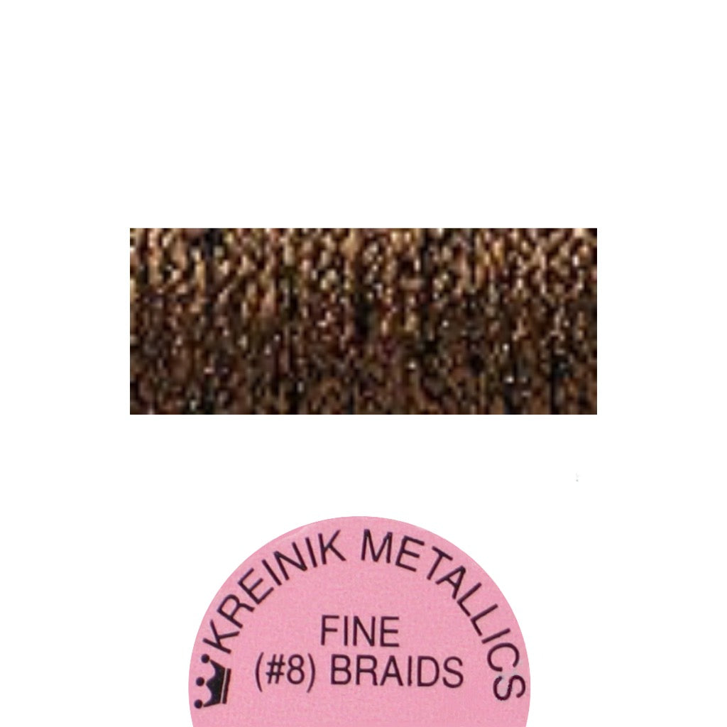 Kreinik Metallic #8 Braid  052HL Bronze High Lustre