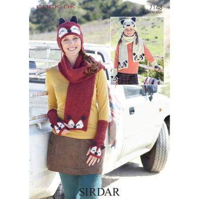 Sirdar 7148 Click Dk Fox Hat Set