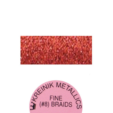 Kreinik Metallic #8 Braid   003 Red