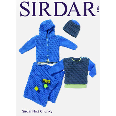 Sirdar 5187 No 1 Chunky Baby Boy Set