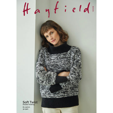 Hayfield 10329 Soft Twist Sweater