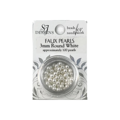 Pearls 3.0mm White Faux SJD
