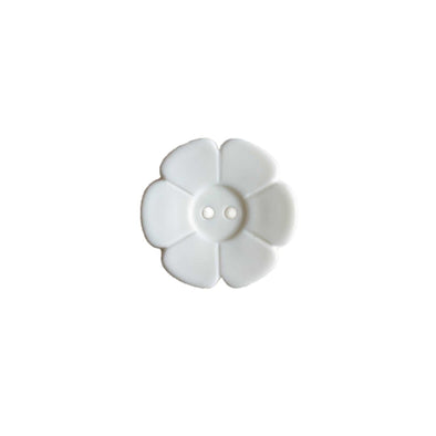 Button 112410 Daisy White 15mm