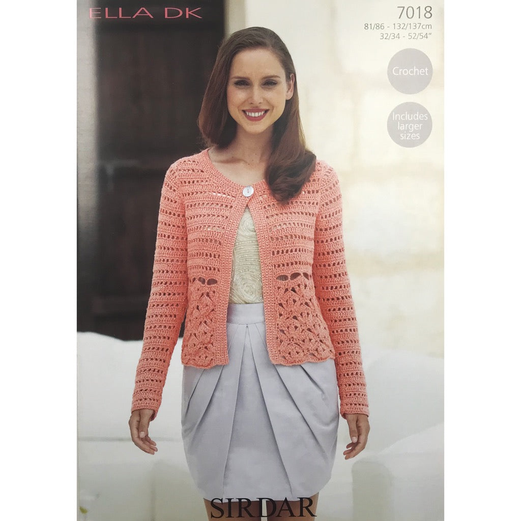 Sirdar 7018 Ella DK Cardigan