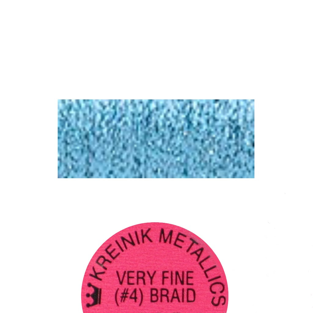 Kreinik Metallic #4 Braid   014HL Sky Blue High Lustre