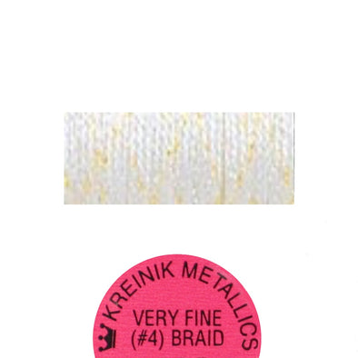 Kreinik Metallic #4 Braid   191 Yellow Pale
