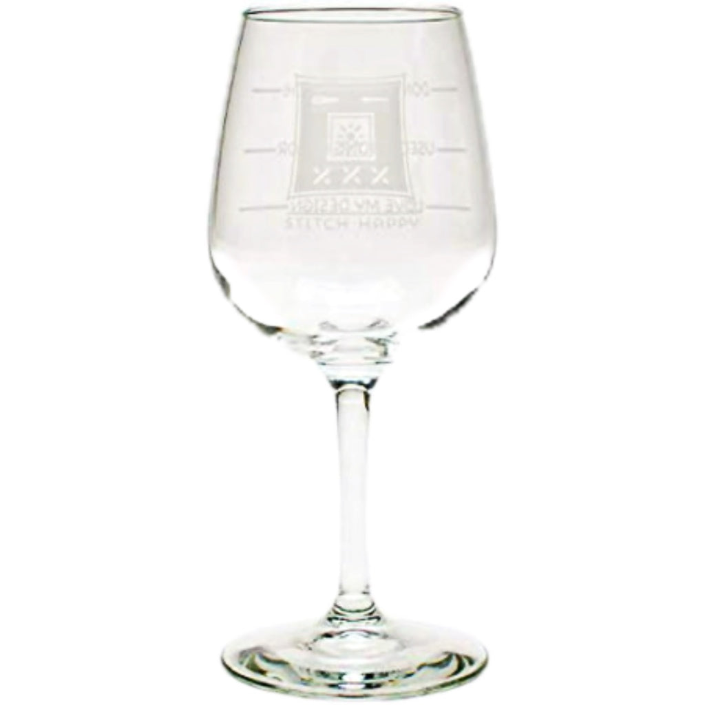 Wine glass I Don't Give A Stitch