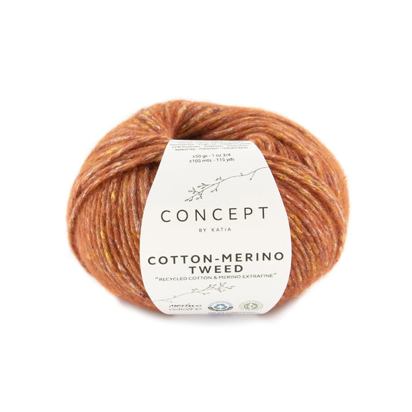 Cotton-Merino Tweed 501 Red Orange
