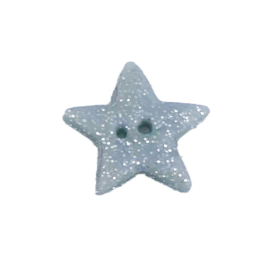 SB062SLM Silver Glitter Star, medium
