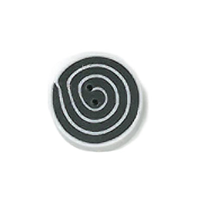 Just Another Button Company ss1005.T Swirl Black and White, Tiny