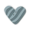 Just Another Button Company NH1006B Blue Striped Heart