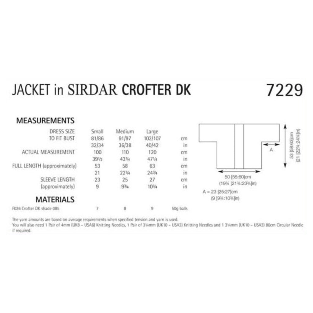 Sirdar 7229 Crofter DK Jacket