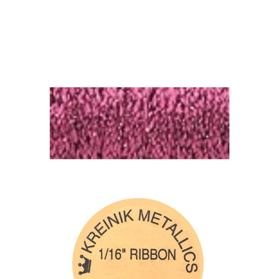 Kreinik Metallic 1/16” Ribbon  024HL Fuchsia High Lustre