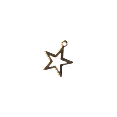 Charm BE012 Open Star Gold 10mm