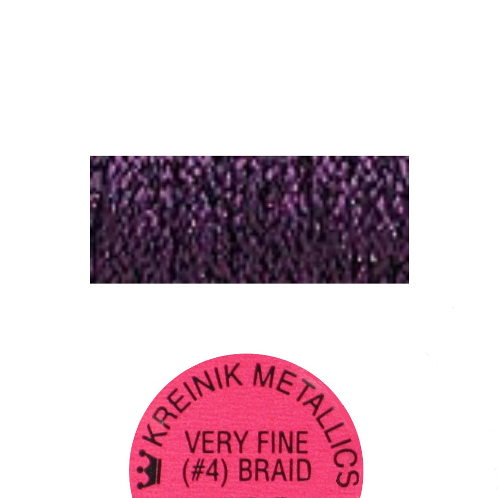 Kreinik Metallic #4 Braid   026V Vintage Amethyst