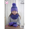 King Cole 5167 Mitts Snoods and Hat