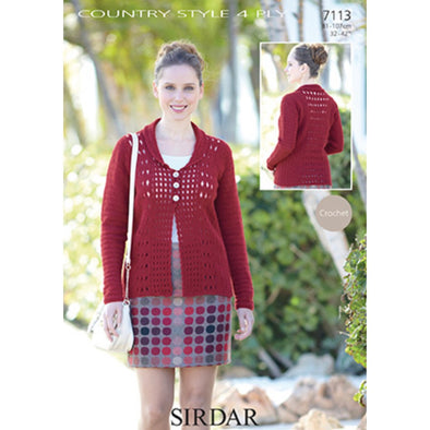 Sirdar 7113 Country Style 4 ply Cardigan