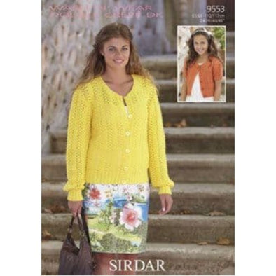 Sirdar 9553 Country Style Lacy Cardigan