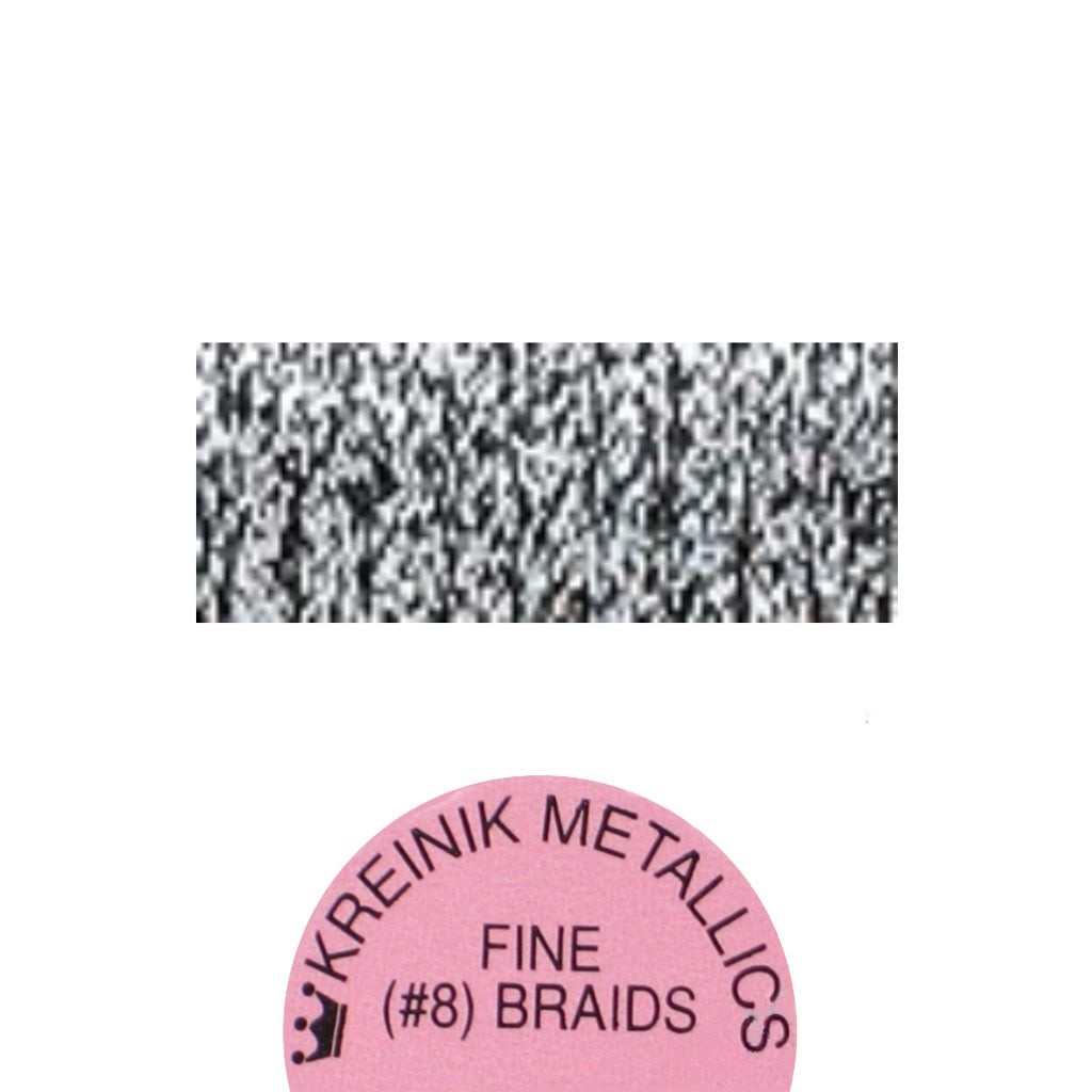 Kreinik Metallic #8 Braid   019 Pewter