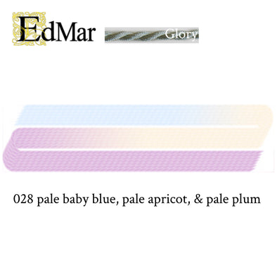 Glory 028 Pale Baby Blue, Pale Apricot, and Pale Plum