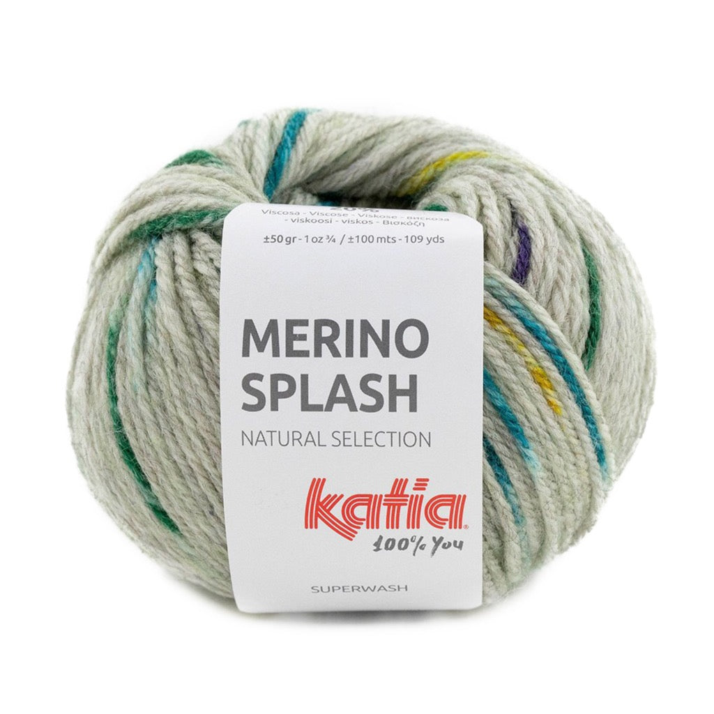 Merino Splash 74 Blue Pistachio Yellow