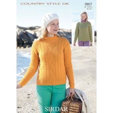 Sirdar 9807 Country Style Cable Sweater