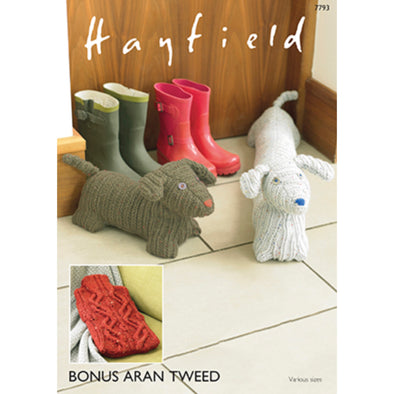 Hayfield 7793 Hot Water Bottle Cover Dog Toy