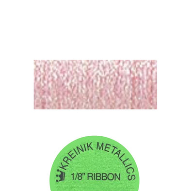 Kreinik Metallic 1/8” Ribbon  092 Star Pink