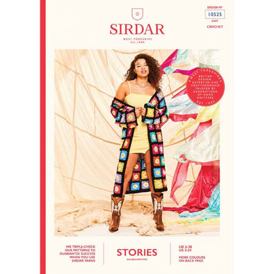 Sirdar 10525 Stories Crochet Coat Granny Squares