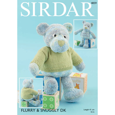 Sirdar 4859 Flurry Teddy Bear with sweater