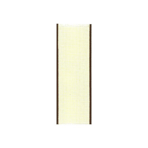 Bookmark 14ct Ivory with Brown Serged Edge BKMB