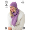 King Cole 3652 Hat and Scarves - Crochet