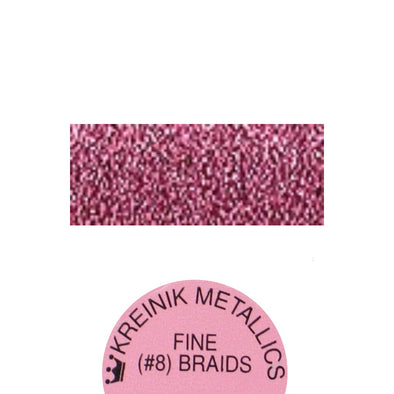 Kreinik Metallic #8 Braid   024 Fuchsia