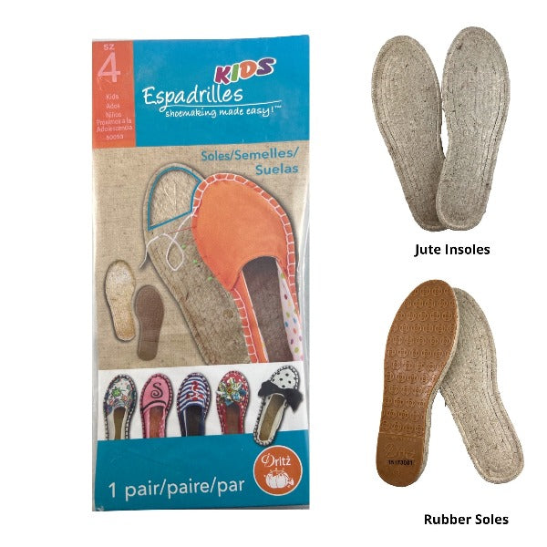 Sole - Espadrille Size  4 Kids