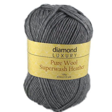 Pure Wool Superwash Heather 1001 Grey