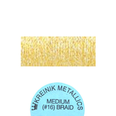 Kreinik Metallic #16 Braid  091 Star Yellow Medium