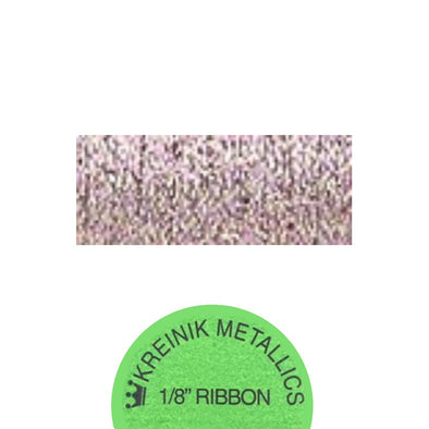 Kreinik Metallic 1/8” Ribbon  713 Pink Mauve