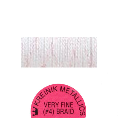 Kreinik Metallic #4 Braid   192 Pale Pink